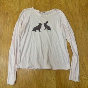 And Cake Light Pink Bunny Graphic T-Shirt